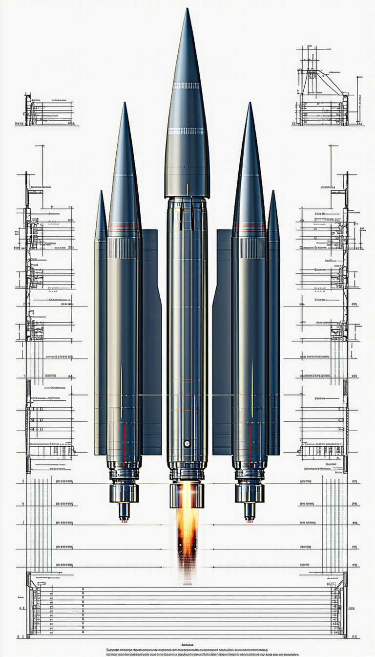 The Image Is A Drawing Of A Rocket, Showing Its Various Parts And Components