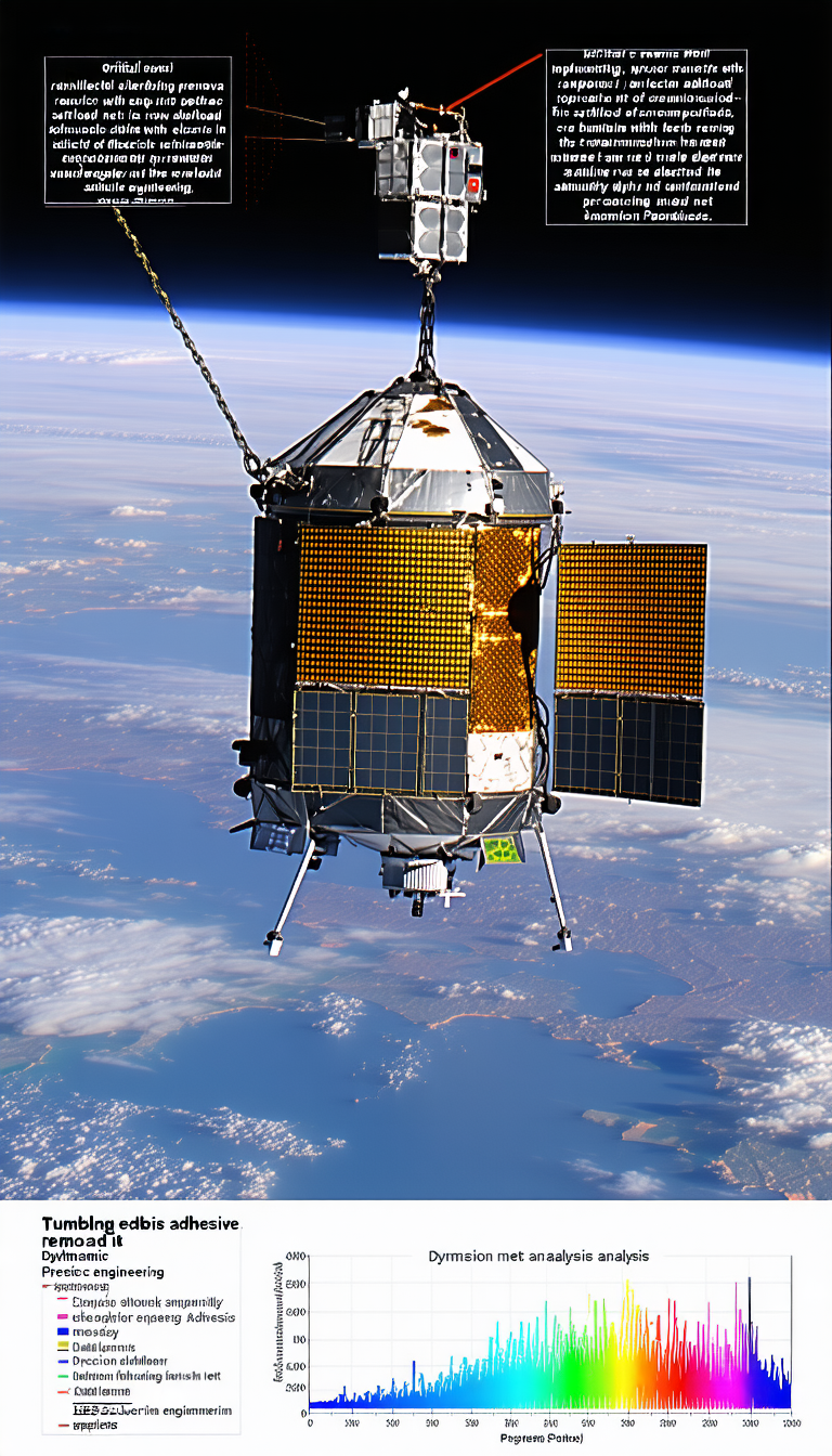 A Space Shuttle Is Flying Through The Sky, With A Large Satellite Attached To The Bottom Of It