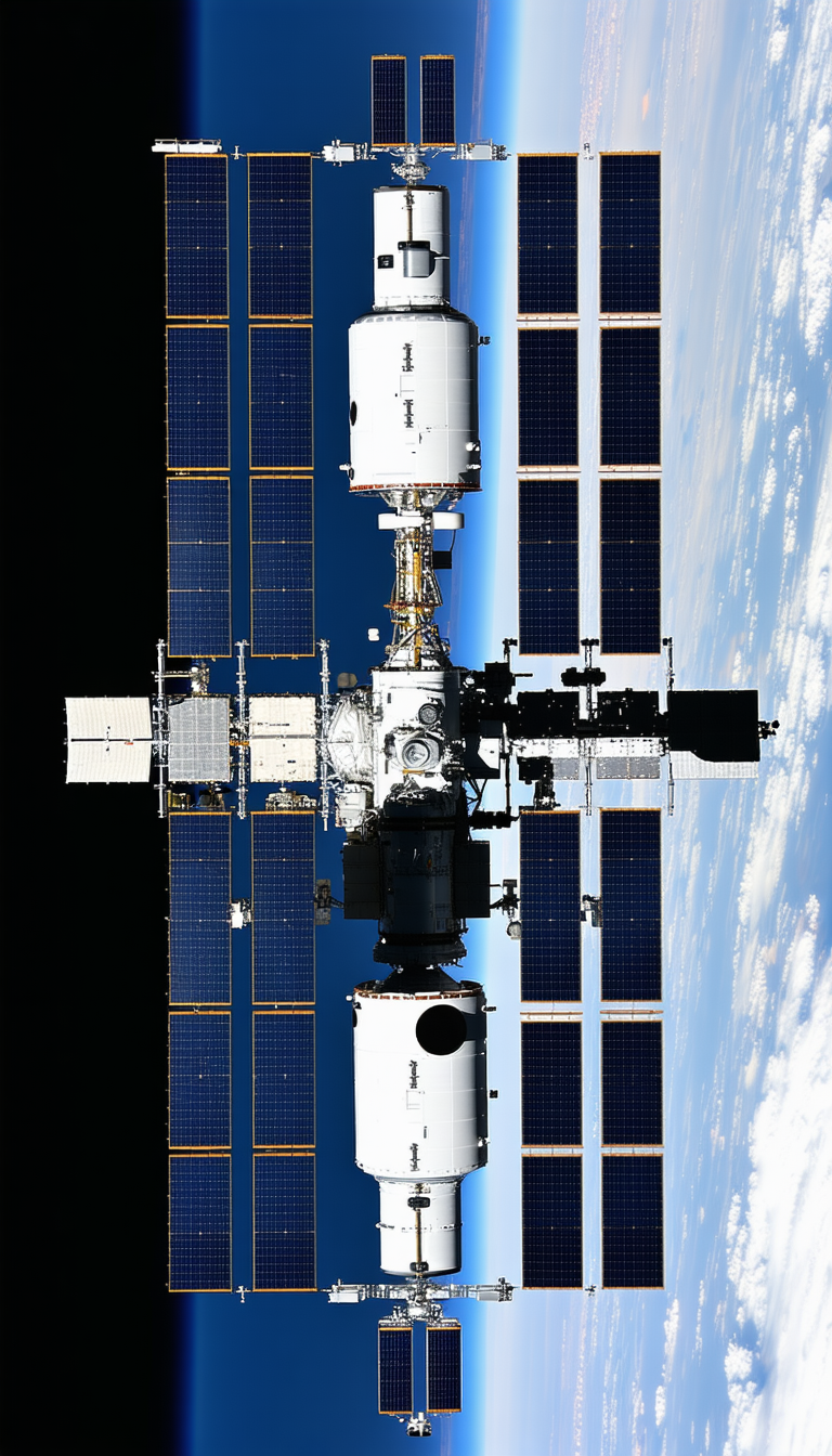 space shuttle docked space station