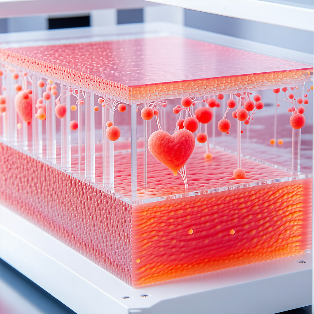 A Heart-shaped Object Is Placed On A Pink Surface, Which Appears To Be A Piece Of Art Or A Display