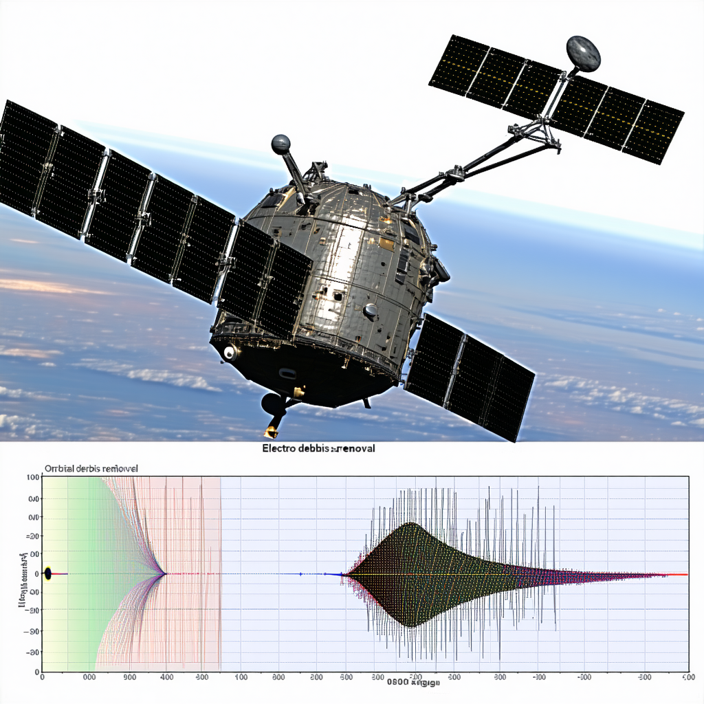 A Space Shuttle Flying Through The Sky, With A Large Satellite Dish On The Side