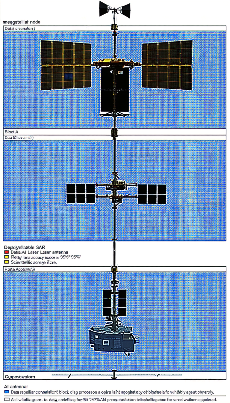 The Image Is A Diagram Of A Space Station, Showing The Various Components And Their Functions