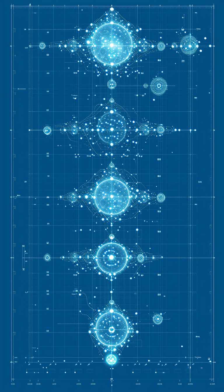 The Image Is A Blue And White Drawing Of A Spacecraft