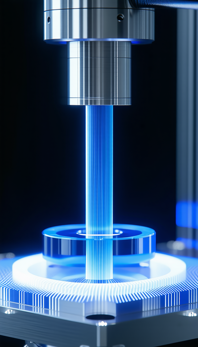 A Blue Light That Is Shining Brightly, Creating A Mesmerizing Effect