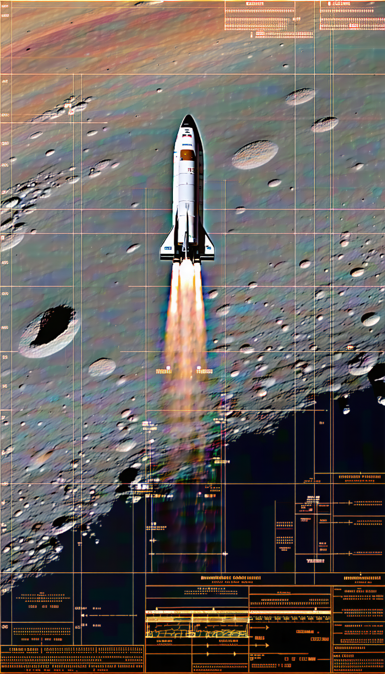 A Space Shuttle Is Shown In The Image, Flying Through The Air And Leaving A Trail Of Smoke Behind It