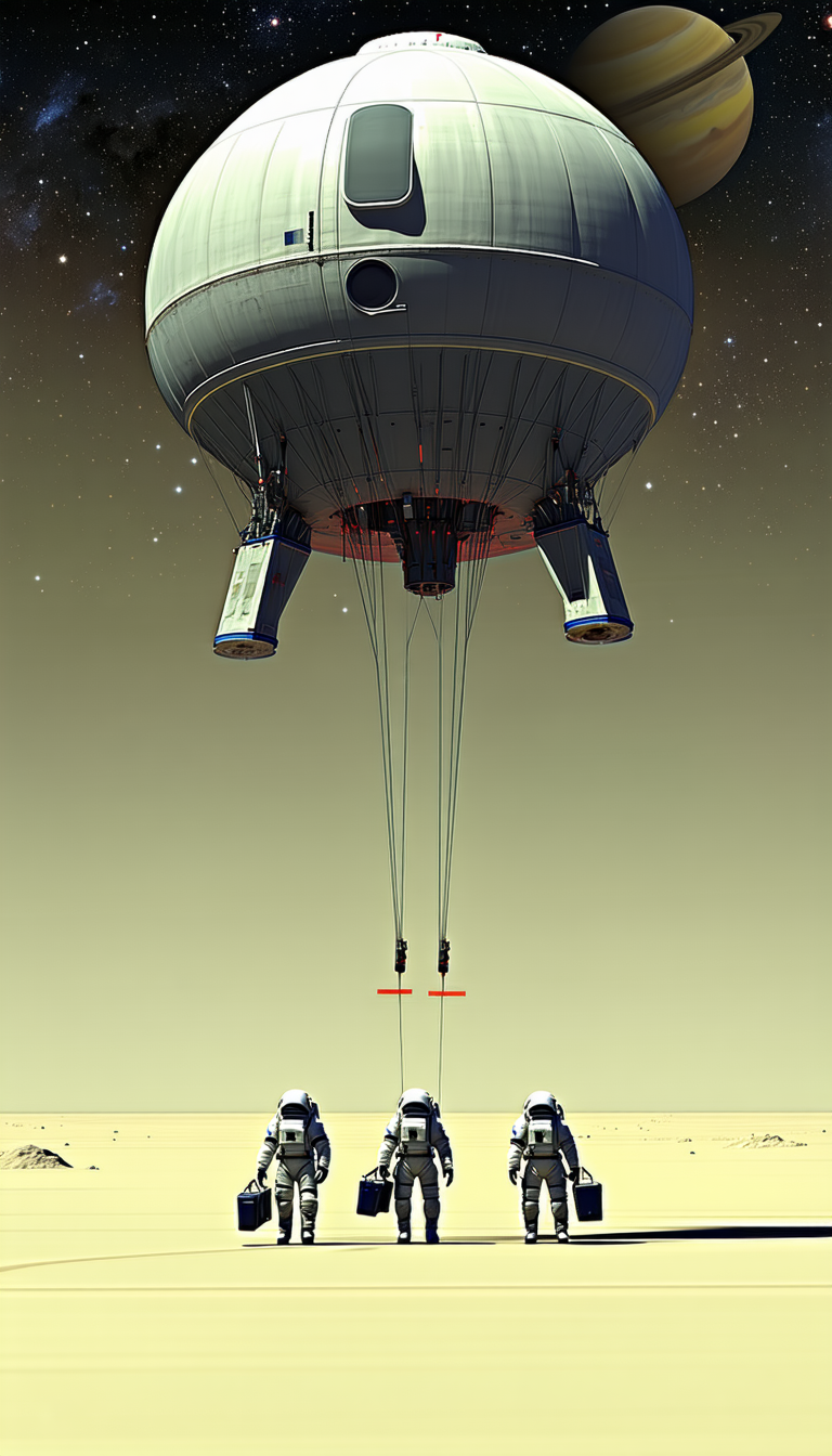 In The Image, There Is A Large Airship Floating In The Sky