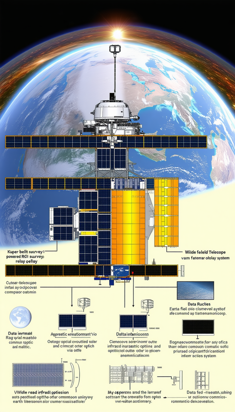 A Large Space Station With A Solar Panel On Top