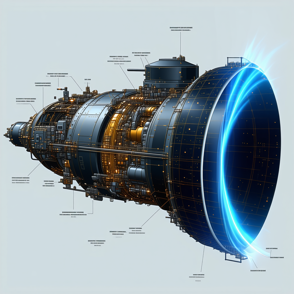 The Image Is A Detailed Diagram Of A Jet Engine, Showing Its Various Components And Their Functions