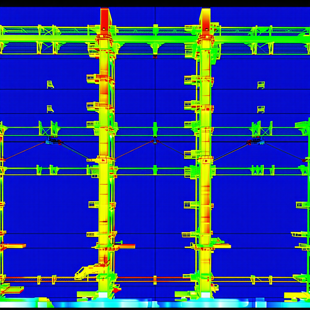 The Image Is A Blue, Three-dimensional Representation Of A Building