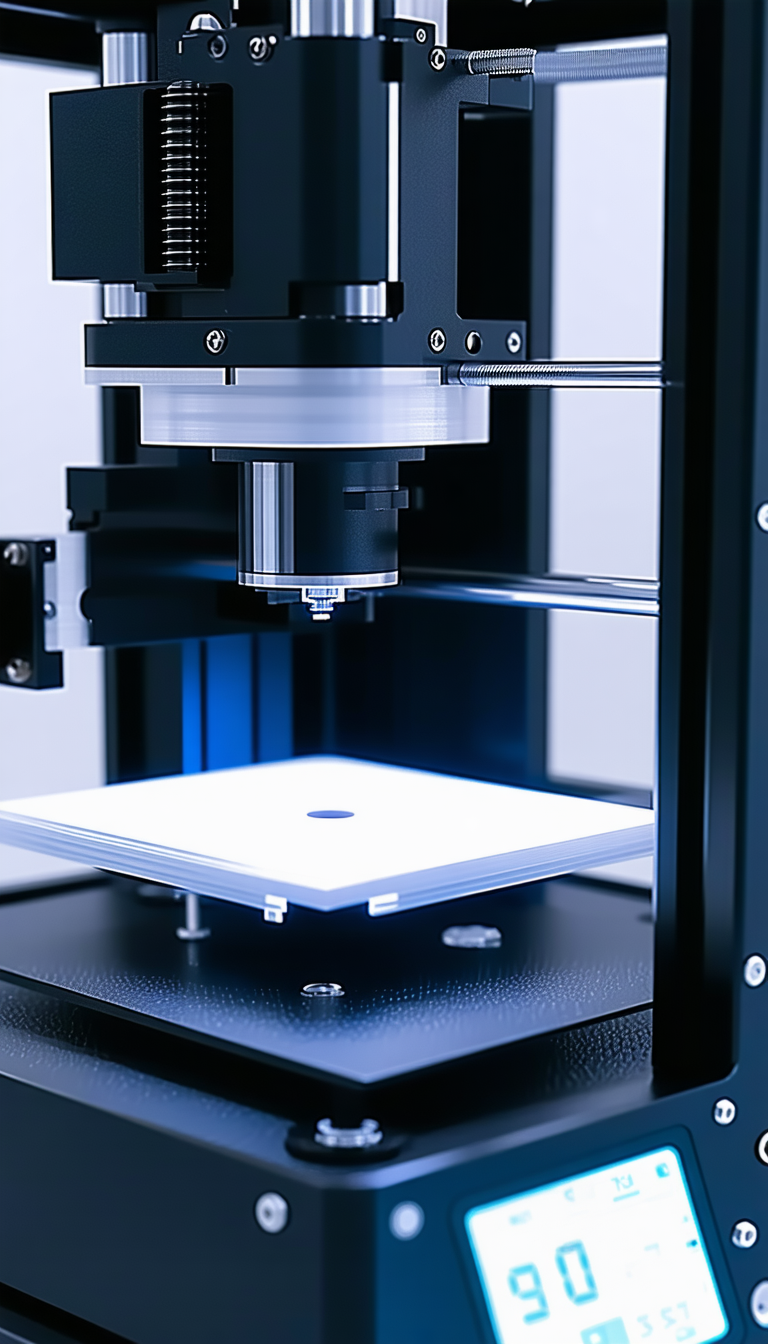 A Machine Is Shown In The Image, With A Small White Object On Top Of It