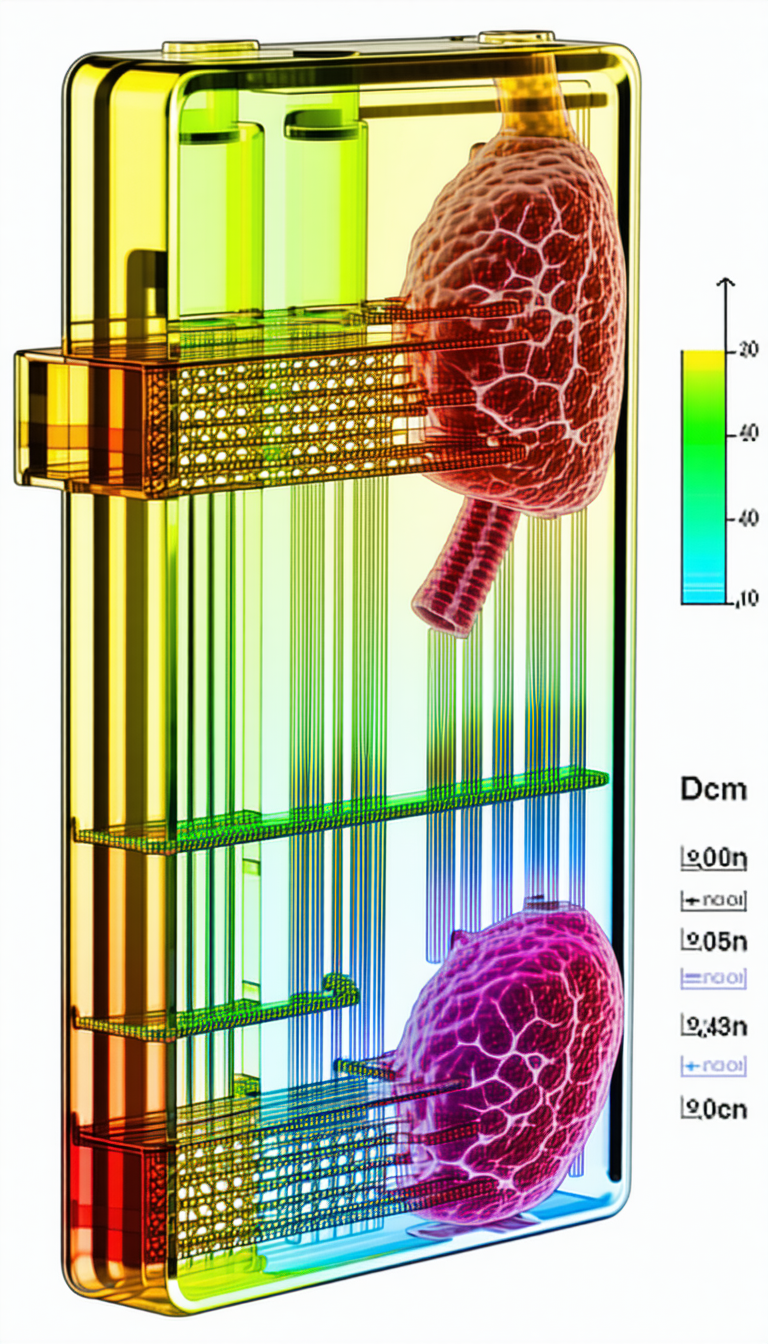 A 3d Model Of A Heart, With A Close-up View Of The Left Side Of The Heart