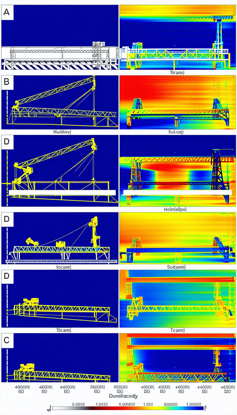 There Are Four Different Crane Models Displayed In A Row
