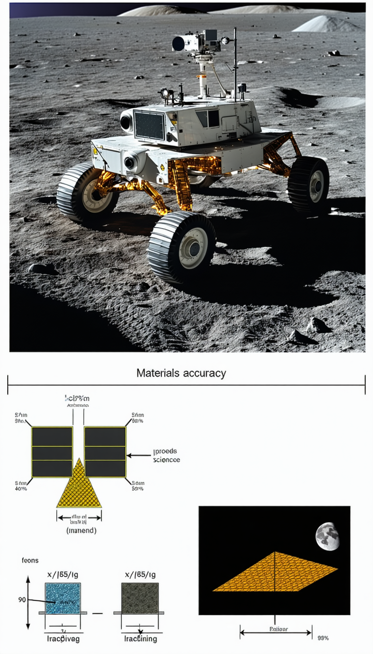 A Robotic Vehicle On A Rocky Surface, Possibly On The Moon