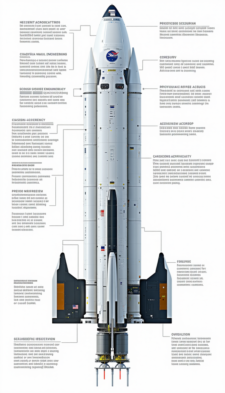 A Diagram Is Displayed Showing The Different Parts Of A Space Shuttle