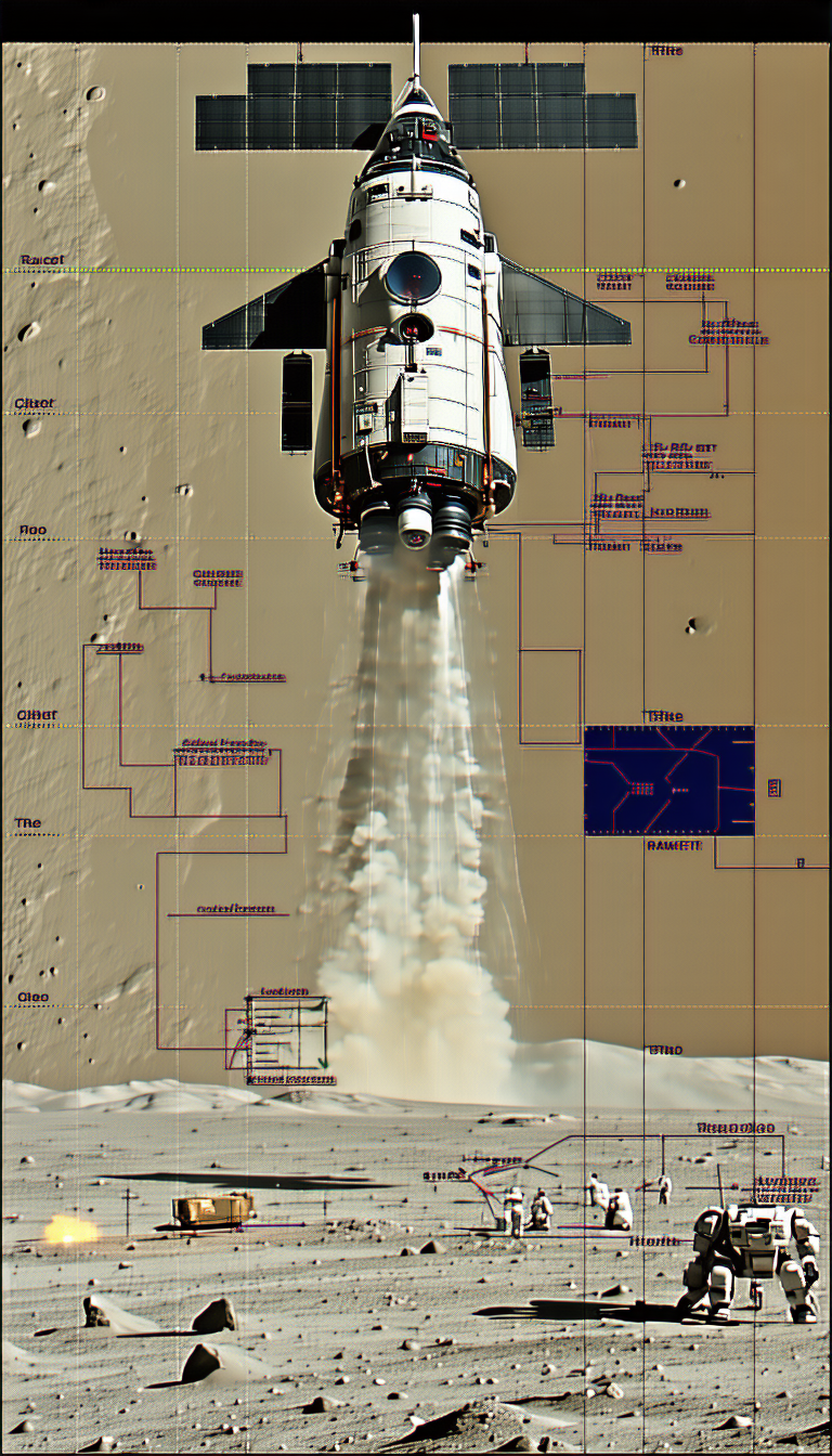 A Space Shuttle Is Shown In A Diagram, With Its Engine And Fuel System Clearly Visible