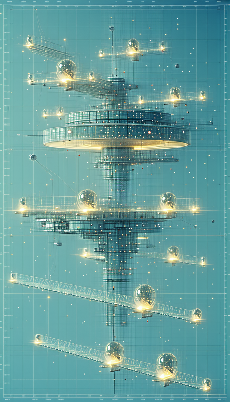 A Futuristic Cityscape Is Depicted In This Image