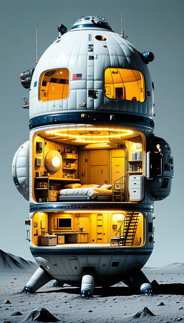 A Futuristic Space Station Is Shown In This Image