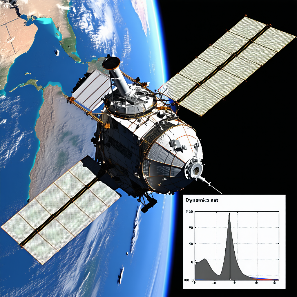 A Space Shuttle With A Large Satellite Dish On Top Of It