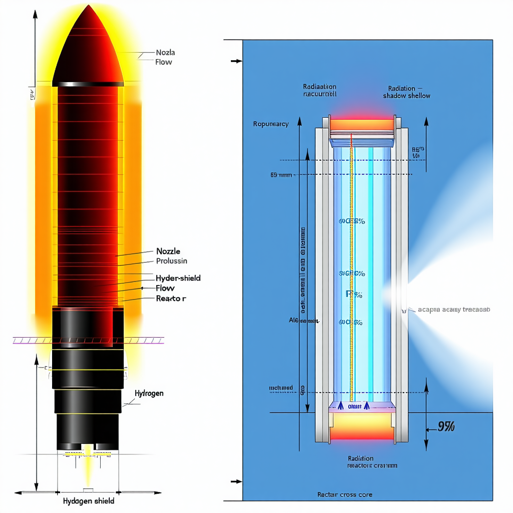 A Diagram Is Shown Of A Rocket Engine, With A Red And Yellow Line Showing The Flow Of The Fuel