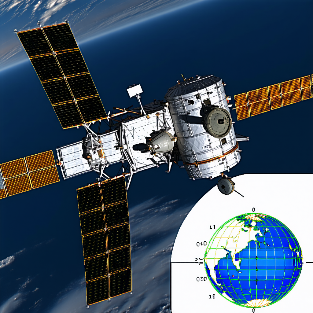 A Spacecraft With A Large Satellite Dish On Top Of It