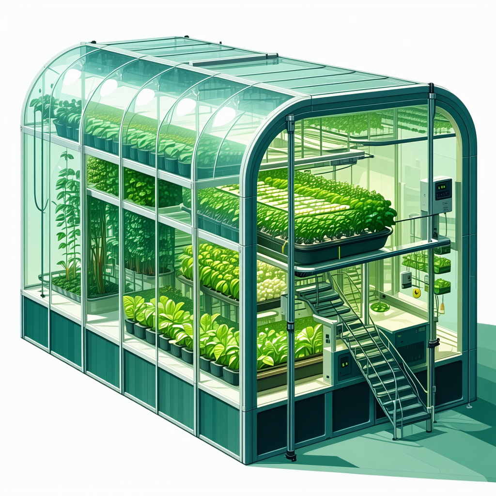 A Large Greenhouse Is Filled With Various Plants, Including A Large Number Of Potted Plants