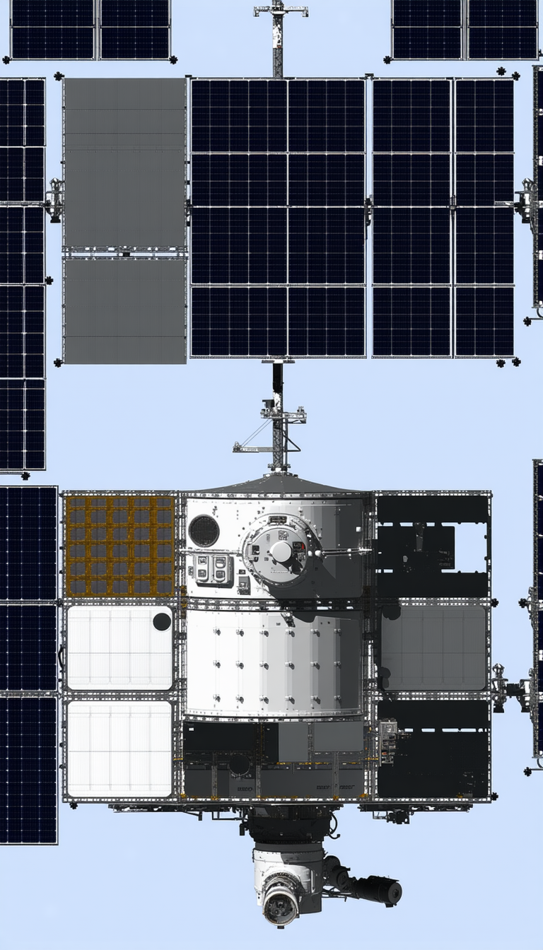A Space Station With A Large Window, Possibly A Viewing Port