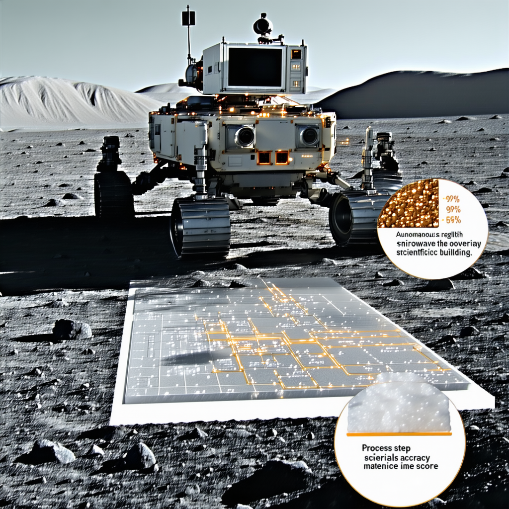 A White Robotic Vehicle, Possibly A Rover, Driving Across A Rocky Terrain