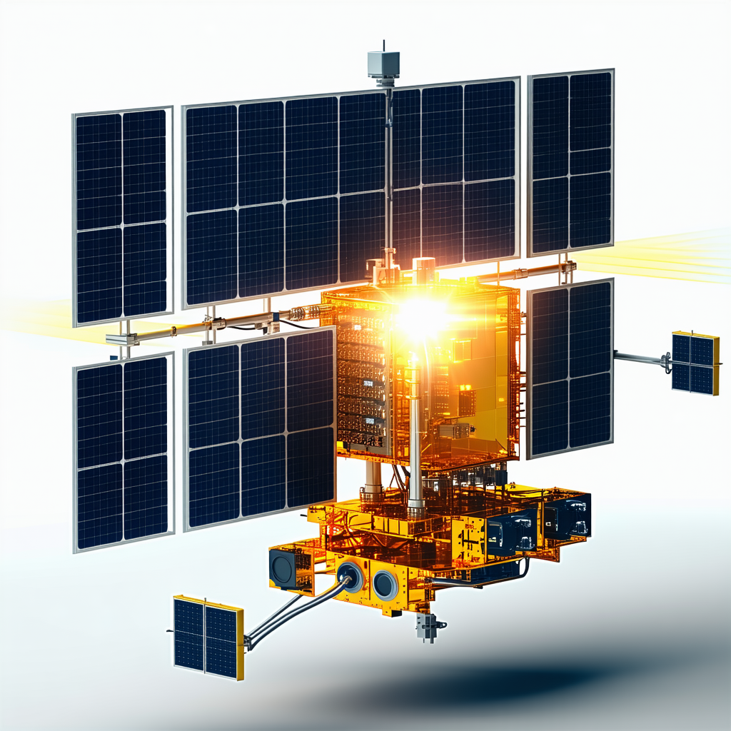 A Spacecraft With A Solar Panel On Its Side