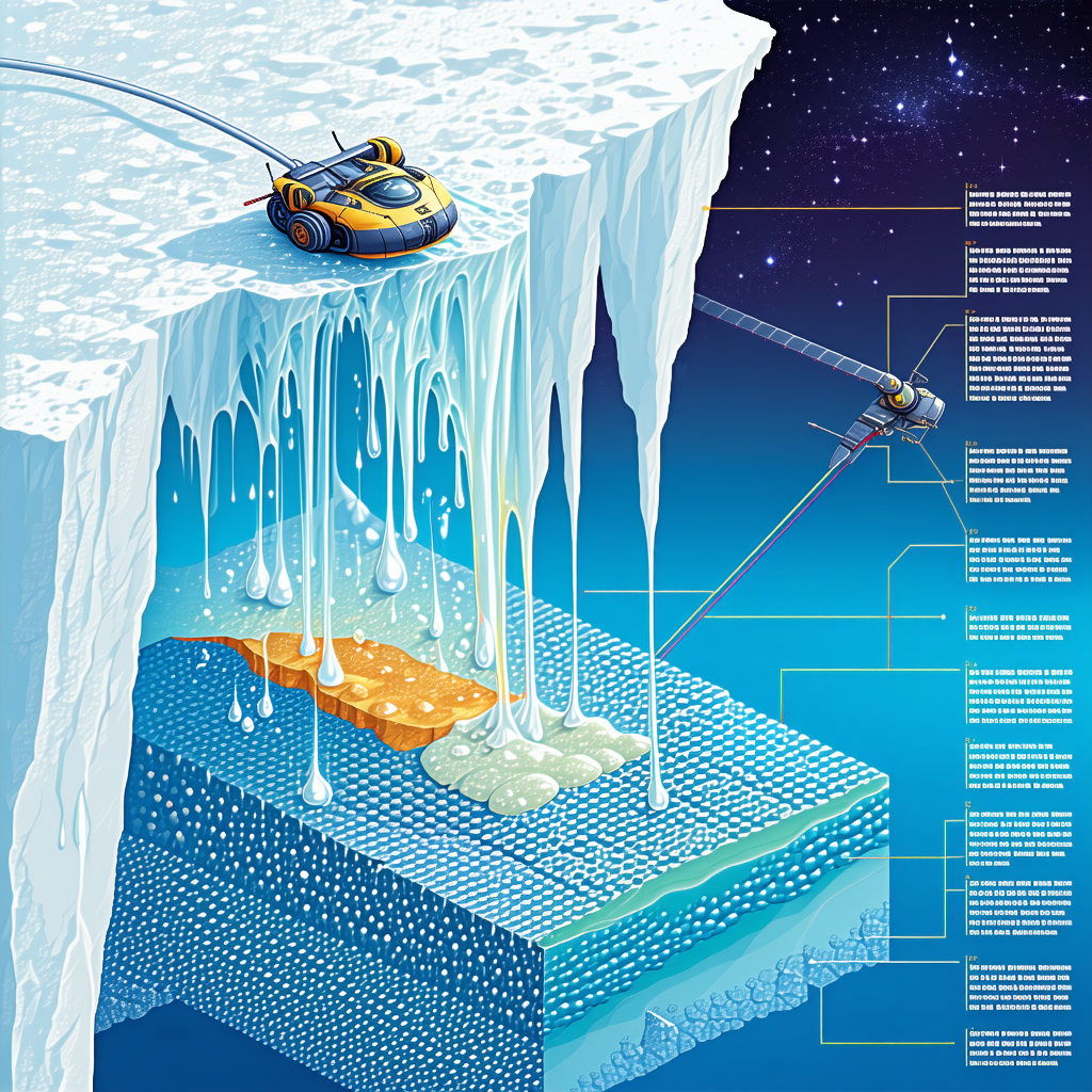 A Cartoon Illustration Of A Vehicle, Possibly A Snowmobile, Is Shown Driving On A Frozen Surface