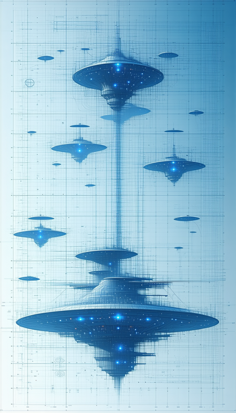 futuristic cityscape depicted image