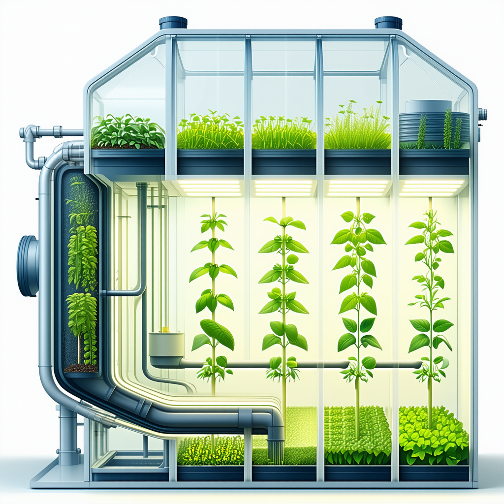 A Large, Modern Greenhouse Filled With Various Plants