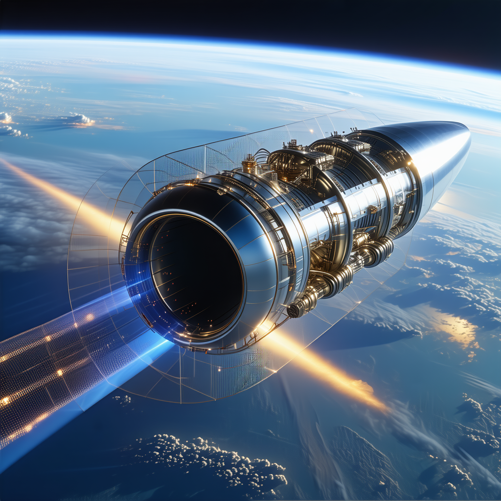 A Space Shuttle Flying Through The Sky, With A Beautiful View Of The Earth Below