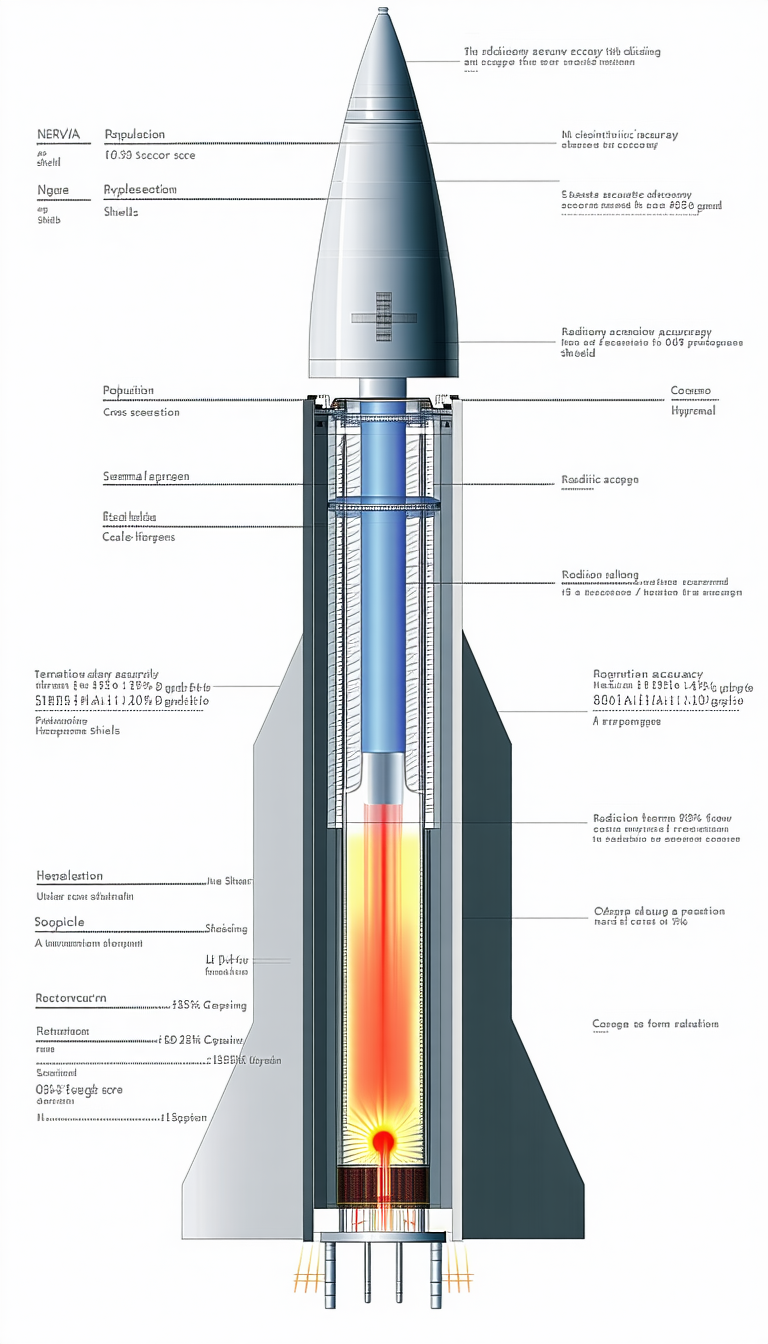 The Image Is A Diagram Of A Rocket Engine, Showing The Various Components And Their Functions