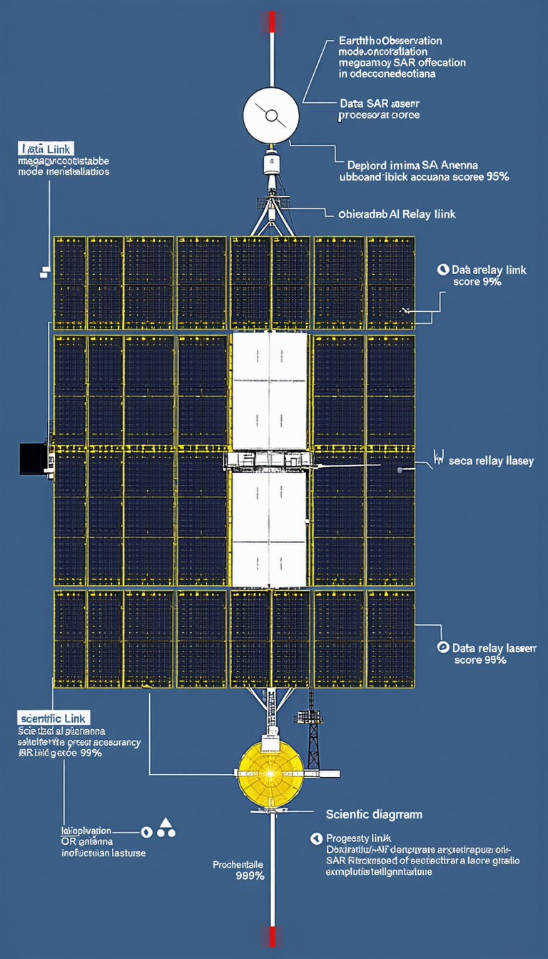 A Large Satellite With A Solar Panel On Its Side
