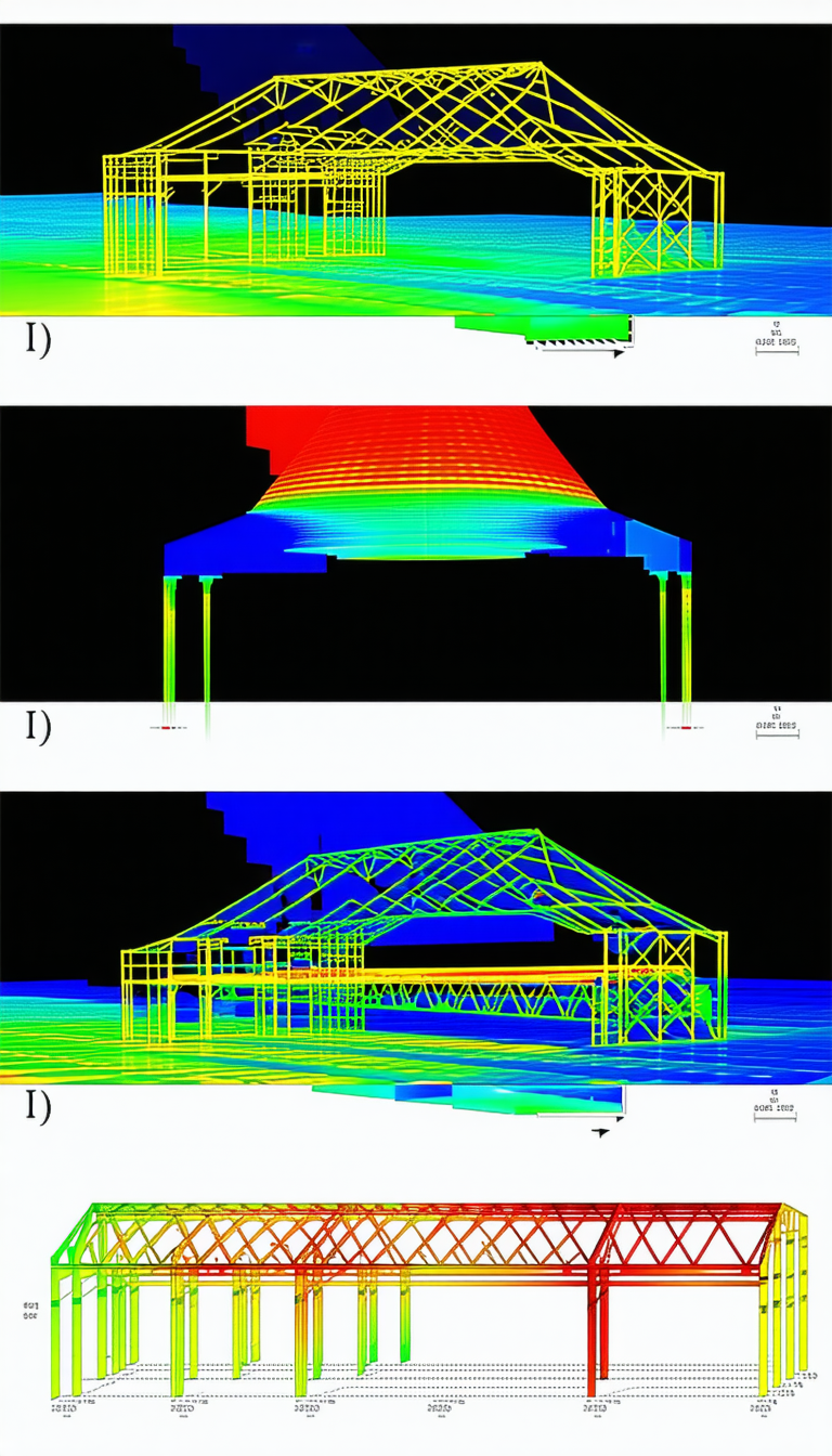 The Image Is A Series Of Three Pictures, Each Showing A Different Perspective Of A Building