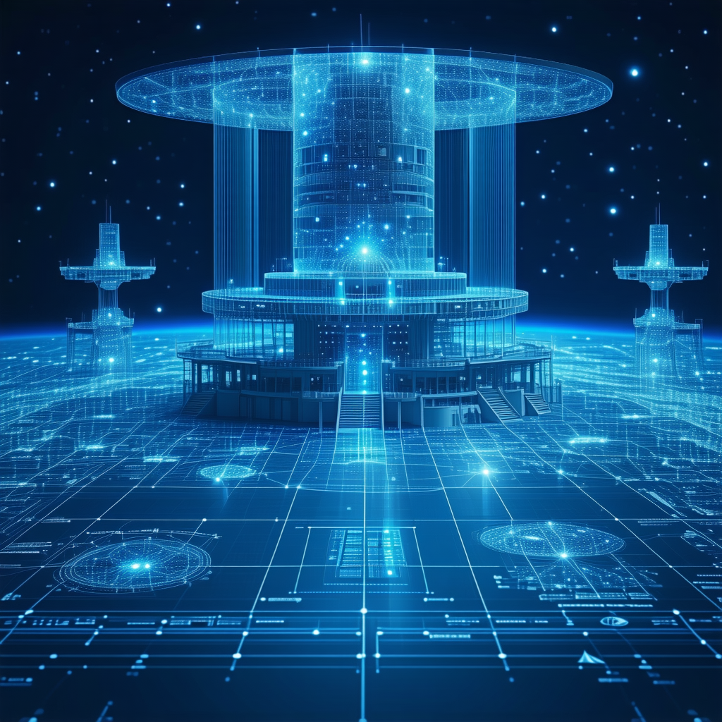 A Futuristic Building With A Large Dome On Top
