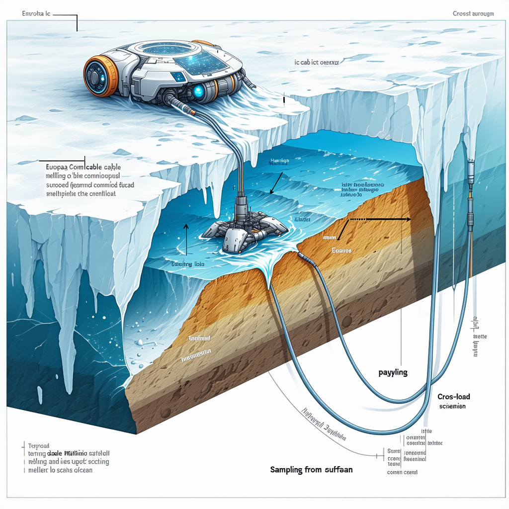 The Image Is A Cartoon Illustration Of A Submarine That Has Been Trapped In The Ice