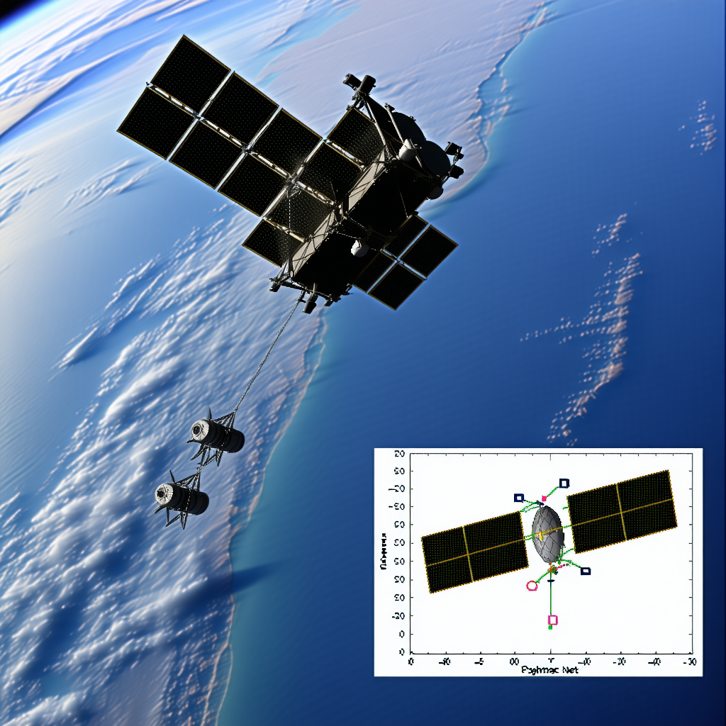 A Spacecraft, Possibly A Satellite, Flying Through The Sky