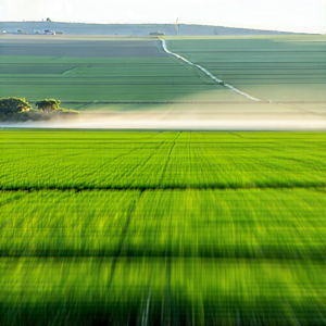 Tech Long Exposure Photography: Agricultural Technology In Field Deployment With Large, Lush