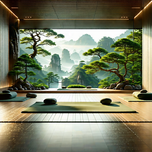Lifestyle Hdr Photography: Wellness Scene With Meditation Space With Image, There