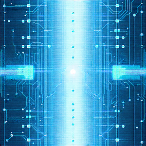 Tech Blueprint Style: Close-up of sensor array