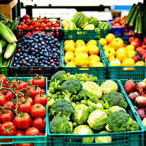 Urban Macro Photography: Urban farmers market scene