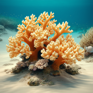 Nature Product Photography: Coral Reef In Dry Season With Beautiful Coral